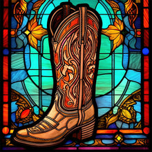 Charger l'image dans la galerie, Sirène en Vitrail Chelsea-FULL Round Diamond Painting-30x30cm