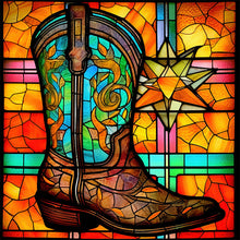 Charger l'image dans la galerie, Sirène en Vitrail Chelsea-FULL Round Diamond Painting-30x30cm
