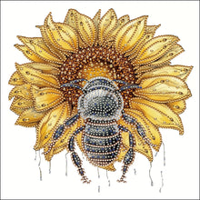 Charger l'image dans la galerie, Spécial tournesol abeille-partiel Diamond Painting-30x30cm