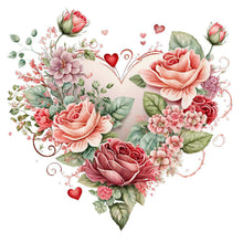 Charger l'image dans la galerie, Love Rose-FULL Round Diamond Painting-30x30cm