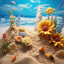 Charger l'image dans la galerie, Sunflower Beach-FULL Round Diamond Painting-30x30cm