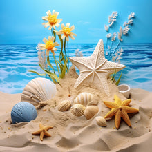 Charger l'image dans la galerie, Sunflower Beach-FULL Round Diamond Painting-30x30cm