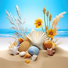 Charger l'image dans la galerie, Sunflower Beach-FULL Round Diamond Painting-30x30cm