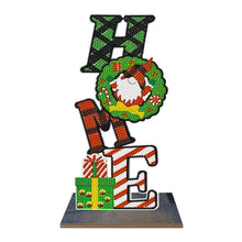 Charger l'image dans la galerie, Ornement de bureau diamant en bois avec perceuse à un seul côté de Noël