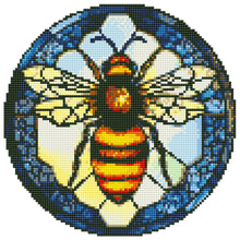 Charger l'image dans la galerie, Autocollant Fleur-Diamant Vitrail