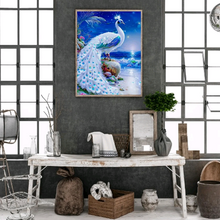 Charger l'image dans la galerie, Peinture de diamant rond complet de paon 30 * 40CM