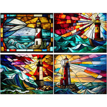 Charger l'image dans la galerie, Sirène en Vitrail Landscape-Full Round Diamond Painting-40x30cm