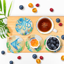 Charger l'image dans la galerie, Vie Marine/Plage/Disney/Football/Animé-Tasse sous-verre ronde en bois