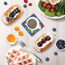 Charger l'image dans la galerie, Caboteur en bois carré de peinture de Diamant de 6pcs Avec 1 support de stockage