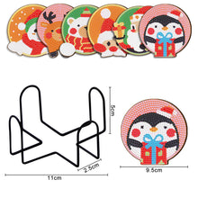 Charger l'image dans la galerie, Mandala-Tasse sous-verre ronde en bois