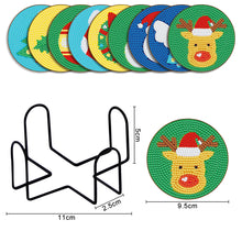 Charger l'image dans la galerie, Mandala-Tasse sous-verre ronde en bois