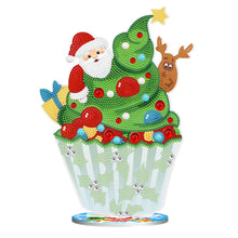 Charger l'image dans la galerie, DIY Ornement de Noël en bois avec peinture en cristal et diamant