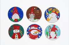 Charger l'image dans la galerie, Mandala/Halloween/Papillons - Tasse sous-verre ronde en bois