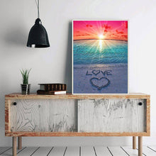 Charger l'image dans la galerie, Love beach - diamant rond complet - 40x30cm