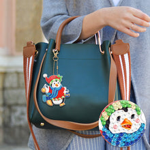 Charger l'image dans la galerie, 6pcs Cadeaux de Noël Diamant Peinture Porte-clés DIY Porte-clés en forme spéciale