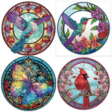 Charger l'image dans la galerie, Vitrail Papillon-Peinture de diamant spéciale partielle-30x30cm