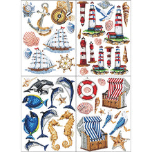 Charger l'image dans la galerie, 4pcs 5D DIY Diamant Peinture Autocollants