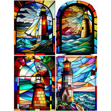 Charger l'image dans la galerie, Sirène en Vitrail Lighthouse-Full Round Diamond Painting-30x40cm