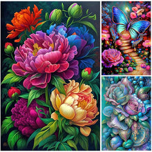 Charger l'image dans la galerie, Flower-Full Round Diamond Painting-40x60cm-Large Size