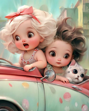 Charger l'image dans la galerie, La vie des animaux de compagnie Fille-Full Round/Square Diamond Painting-30x40cm/40x50cm/50x70cm