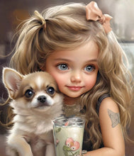 Charger l'image dans la galerie, La vie des animaux de compagnie Fille-Full Round/Square Diamond Painting-30x40cm/40x50cm/50x70cm