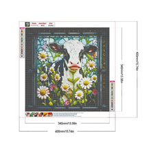 Charger l'image dans la galerie, Vache-Peinture diamant ronde complète-40x40cm