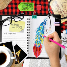 Charger l'image dans la galerie, marque-page en Forme de Plume de Peinture au Diamant 6pcs