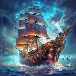 Bateau de mer - Full Drill Diamond Painting 40*40cm