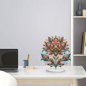 Animal-Ornement de bureau en diamant acrylique à forage simple face