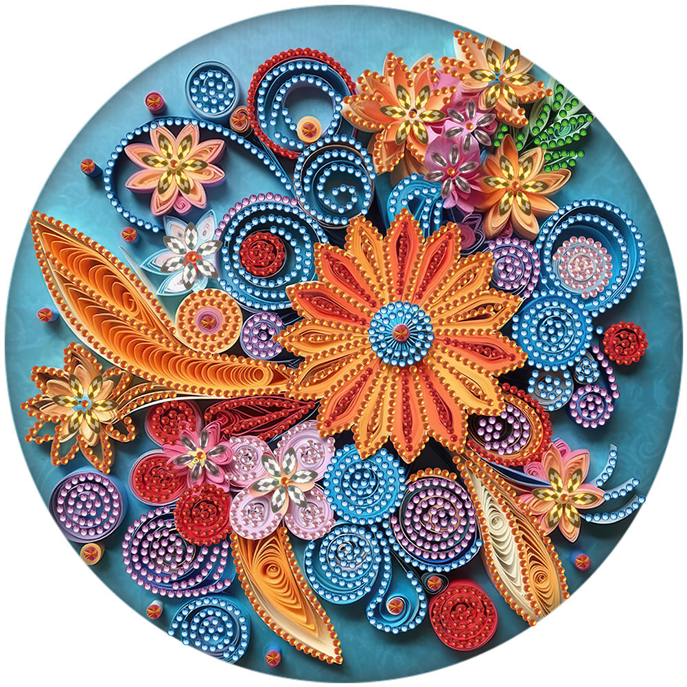 Spécial Fleur-Partiel Diamond Painting-30x30cm