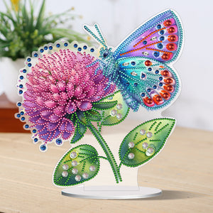 Fleur Papillon-Single Side Drill-Acrylic Diamond Desktop Ornement