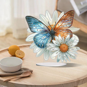 Fleur Papillon-Single Side Drill-Acrylic Diamond Desktop Ornement