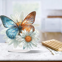 Charger l&#39;image dans la galerie, Fleur Papillon-Single Side Drill-Acrylic Diamond Desktop Ornement
