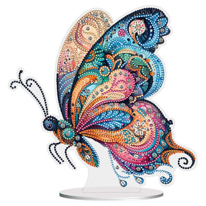 Fleur Papillon-Single Side Drill-Acrylic Diamond Desktop Ornement