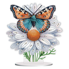 Charger l&#39;image dans la galerie, Fleur Papillon-Single Side Drill-Acrylic Diamond Desktop Ornement
