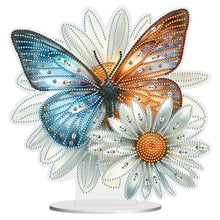 Charger l&#39;image dans la galerie, Fleur Papillon-Single Side Drill-Acrylic Diamond Desktop Ornement
