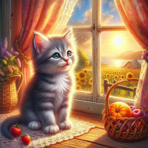 Chat-  Diamond Painting-30x30cm