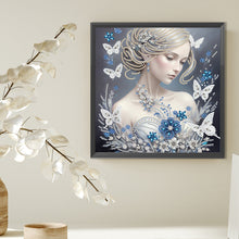 Charger l&#39;image dans la galerie, Butterfly Girl-Spécial Partiel Diamond Painting-30x30cm
