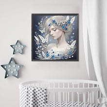 Charger l&#39;image dans la galerie, Butterfly Girl-Spécial Partiel Diamond Painting-30x30cm
