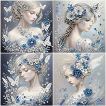 Charger l&#39;image dans la galerie, Butterfly Girl-Spécial Partiel Diamond Painting-30x30cm
