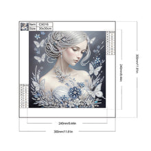 Charger l&#39;image dans la galerie, Butterfly Girl-Spécial Partiel Diamond Painting-30x30cm
