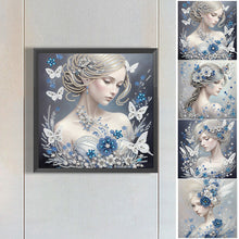 Charger l&#39;image dans la galerie, Butterfly Girl-Spécial Partiel Diamond Painting-30x30cm
