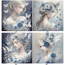 Charger l&#39;image dans la galerie, Butterfly Girl-Spécial Partiel Diamond Painting-30x30cm
