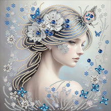 Charger l&#39;image dans la galerie, Butterfly Girl-Spécial Partiel Diamond Painting-30x30cm
