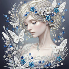 Charger l&#39;image dans la galerie, Butterfly Girl-Spécial Partiel Diamond Painting-30x30cm
