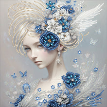 Charger l&#39;image dans la galerie, Butterfly Girl-Spécial Partiel Diamond Painting-30x30cm
