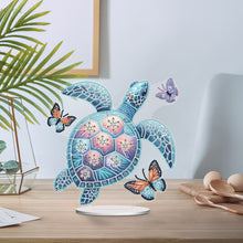 Charger l&#39;image dans la galerie, Tortue de mer-Ornement de bureau en diamant acrylique à forage simple face
