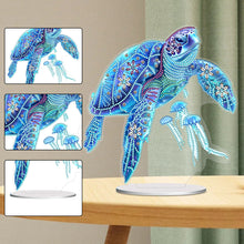 Charger l&#39;image dans la galerie, Tortue de mer-Ornement de bureau en diamant acrylique à forage simple face
