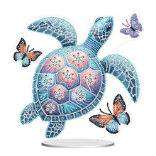Charger l&#39;image dans la galerie, Tortue de mer-Ornement de bureau en diamant acrylique à forage simple face
