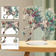 Charger l&#39;image dans la galerie, Unicorn-Ornement de bureau en diamant acrylique à forage simple face
